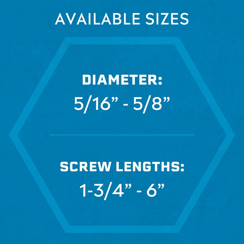 Tapcon+ 3/8 x 1-3/4 Inch Heavy-Duty Hex Head Concrete Anchors,