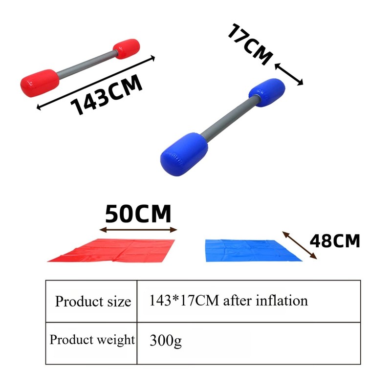 ASQzhuLIWing Inflatable Lawn Duelstick Game, Duelstick Gladiator Playset, Suitable for