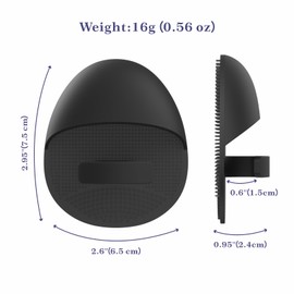 Manmihealth 4 Pack Soft Silicone Face Scrubber Exfoliator,Silicone Handheld Manual Facial Cleansing Brush, Face Washing Pad for Pore Cleansing Blackhead Removing Massaging (Gray+Black)*2