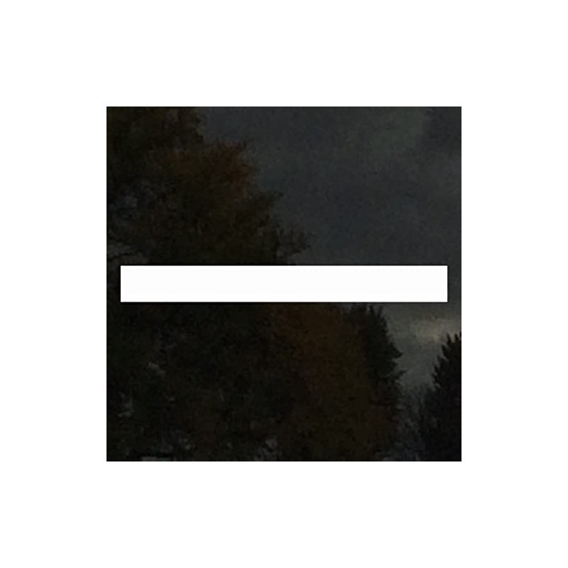 36 inch by 4 inch White Rectangle Car Window Decal