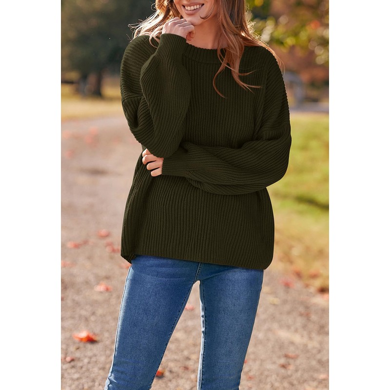 PRETTYGARDEN Women's Fashion Sweater Long Sleeve Casual Ribbed Knit Winter