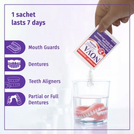 Novadent Novadent Dentures Cleaner C For Dental Appliances, Retainers, Trays, Mouth Guards, Teeth Aligners - 1 Year (52 sachets)