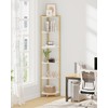 Hzuaneri Corner Shelf Stand, Corner Bookshelf, Storage Standing Shelf Unit