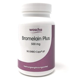 woscha Bromelain Plus 500 mg 90 Embo Caps, AP (53 g) (Vegan)