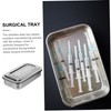 JECOMPRIS Stainless Steel Tray with Lid Medical Instrument Tray