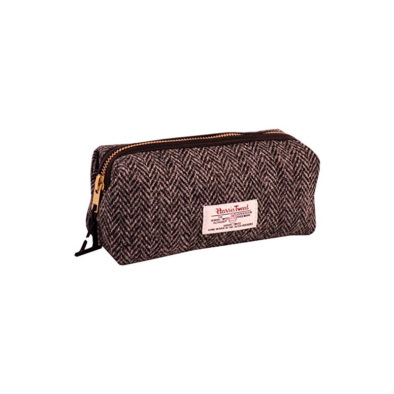 Vagabond Bags Ltd Harris Tweed Herringbone Travel Pouch Toiletry Bag,
