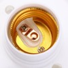White E27 Round Plastic Base Screw Light Bulb Lamp Socket