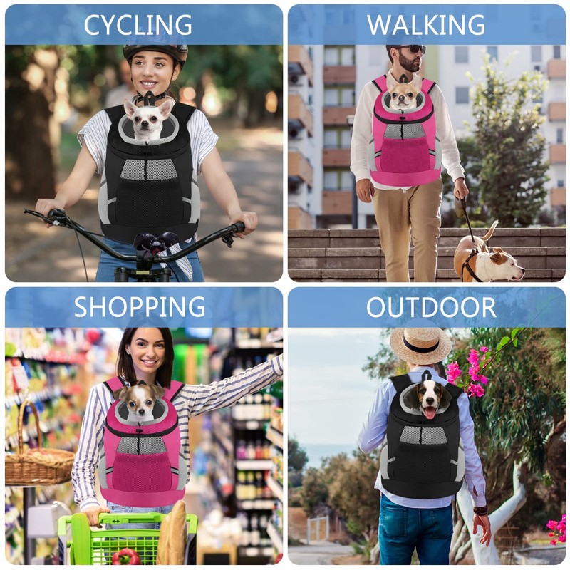 Dog Carrier Backpack Pet Puppy Carrier Front Pack Breathable Head