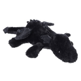 Apricot Lamb Cuddly Toy Lying Dragon 35 cm - Dragon Plush Toy Soft & Washable Gift for Children Baby Girl Boy (Colour: Black)