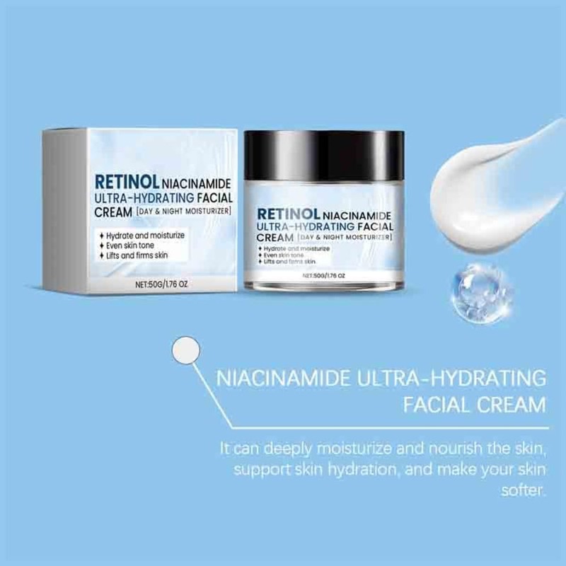 3PCS Hydrating Face Moisturizer with Niacinamide Repair Skin Barrier Day