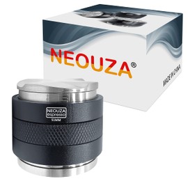 NEOUZA 51 mm Laser Calibration Scales Coffee Distributor & Manipulation 2 in 1, Laser Labelling Scale, Double Head Coffee Scale, Suitable for 51 mm Delonghi Portafilter, Adjustable Depth, Four Fans