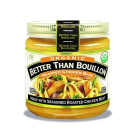 Better Than Bouillon Organic Roasted Chicken Base, Made with Seasoned Roasted Chicken, USDA Organic, Contains 38 Servings Per Jar, 8-Ounce Jar (Pack of 6)