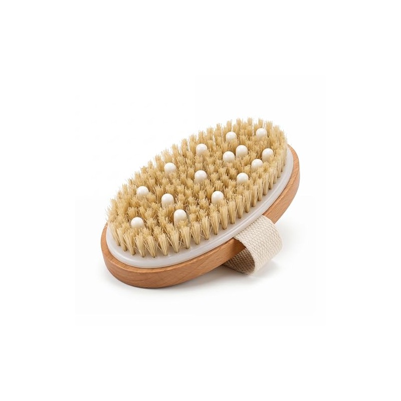 Lumina Cepillo Corporal Exfoliante de Madera con Cerdas Naturales,cepillo