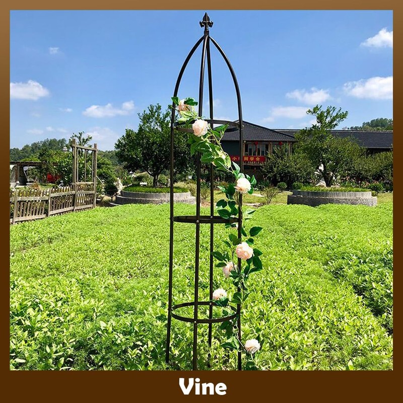 100% Metal Obelisk Garden Trellis 6.3 Feet Tall Sturdy Plant