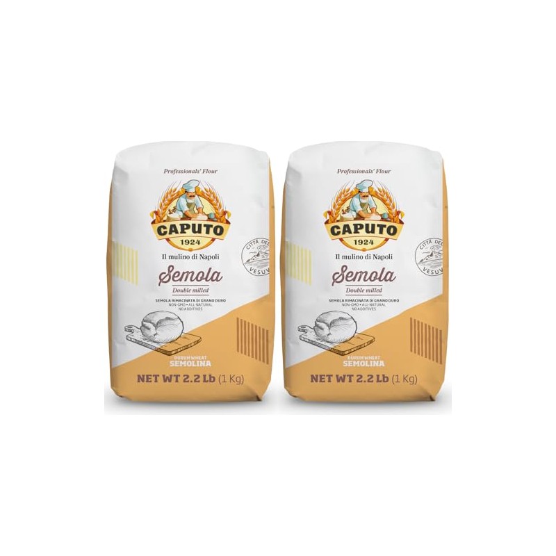 Antimo Caputo Semolina Flour 2.2 LB (Pack of 2) Bulk
