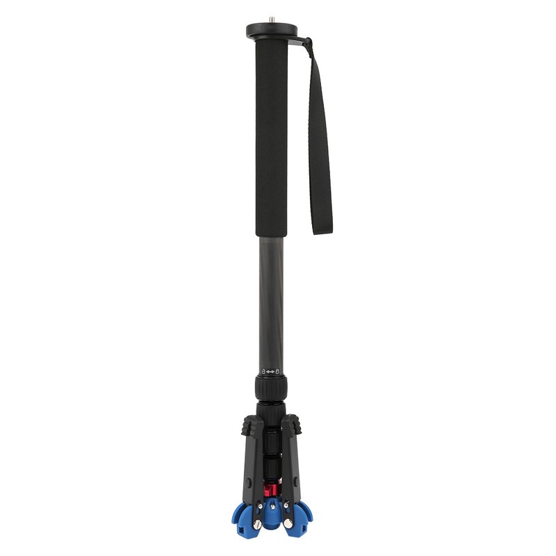 C-333+M-1 Carbon Fiber Portable Outdoor Telescopic Monopod Tripod Mountaineering Cane