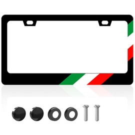 Italy Flag License Plate Frames Personalise Metal Funny Design Compatible with Standard License Plate Holder for USA 6 X 12 Inch with Screws