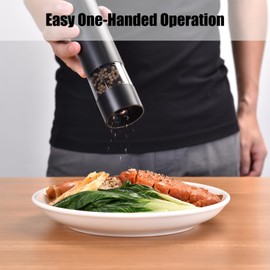 Electric Salt and Pepper Grinder Set Rechargeable Salt and Pepper Grinder Set with Adjustable Coarseness, Salt and Pepper Shakers for Kitchen Appliances