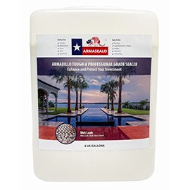 5 Gallons Armasealo Wet Look Paver Sealer - for Natural Stone, Pavers, & Concrete Surfaces - Made in USA