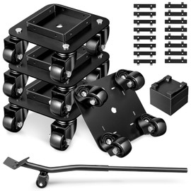 KEDSUM - Movers de muebles de 1500 libras con ruedas, juego de 4 muñecos de muebles de alta resistencia, kit de herramientas elevadoras d...