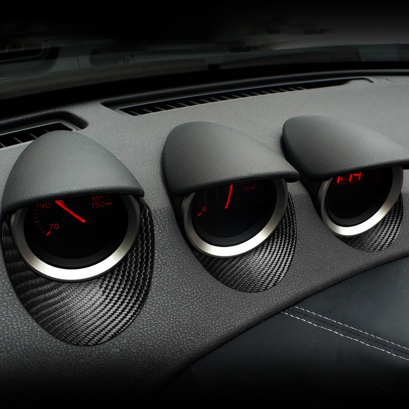 Dashboard Gauge Cover Decoration Carbon Fiber Replacement for NISSAN 370Z