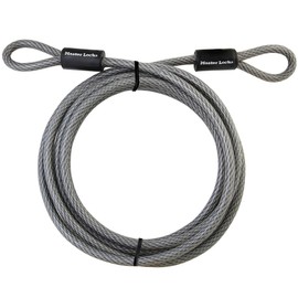 Master Lock 72DPF Steel Cable with Looped Ends, 15 ft. Long, 1 Pack, Black