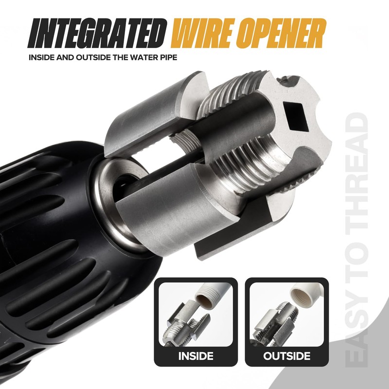 Pipe Thread Cutting Tool, Integrated Internal & External Pipe Threading