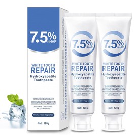 2Pcs Hydroxyapatite Toothpastes for Enamel Protection and Tooth Strengthening, 7.5% Nano Hydroxyapatite Toothpaste, Gentle Mint, Fresh Breath, Deep Cleaning Care Toothpaste