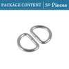 QUARKZMAN 10 mm D Ring x 50 Pieces Semicircular Unwelded