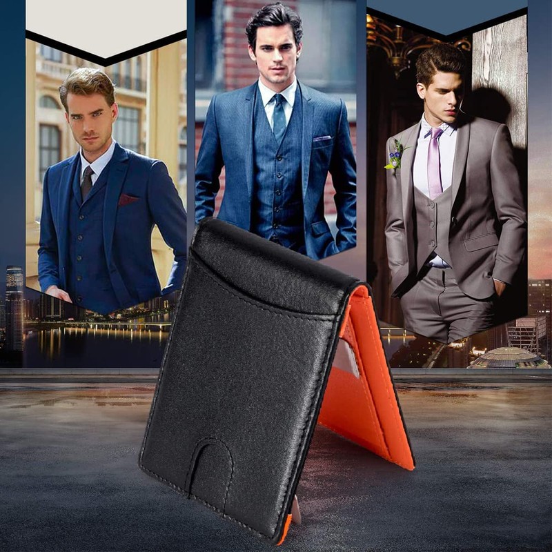 Hombre Carteras de Cuero con Money Clip Lumbor37 Cartera para