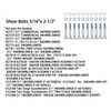 XTPTFABS (10Pcs) 70060-01337 Shear Bolts 5/16" x 2-1/2" Compatible with