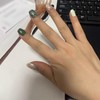 Aikeis 24 Pieces Summer Camellia Nail Art Leaves Press On