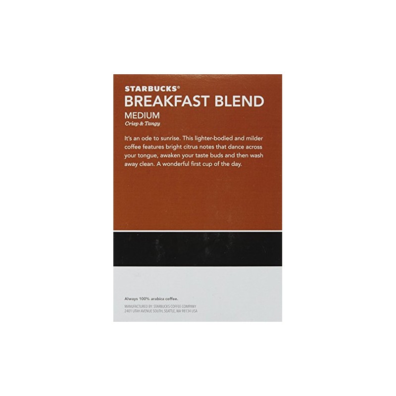 Starbucks Breakfast Blend K-Cup for Keurig Brewers, 16 Count