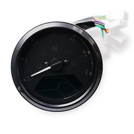 HANSWD LCD Digital Speedometer Tachometer Mileage 4 Stroke 1/2/4 Cylinder Motorcycle with MPH/KMH124MPH/199kg Time 12000rpm