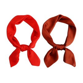 CQQNIU 2 Pieces Women'S Headscarf, Satin Headscarf, Square Headscarf, Soft And Smooth Scarf, Clothing Accessories, Decorative Silk Scarf