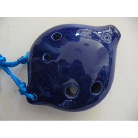 Utopia Dark Navy Blue Ocarina Ceramic Alto C - Easy to play Good for beginners
