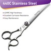 Fenice Peak 7 inch Curved Dog Grooming Scissors Professional Dog