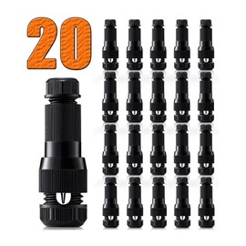 20Pack Low Voltage Fastlock Landscape Lights Cable Connector 12-14 Gauge Wire for Malibu Paradise Moonrays and Other Outdoor Lighting Brands