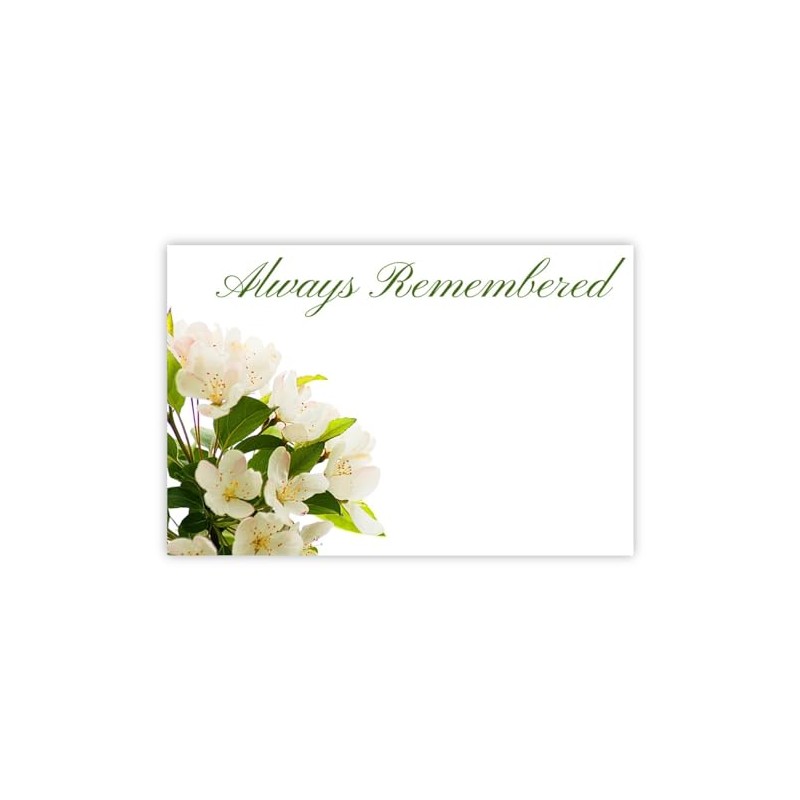 celloexpress Always Remembered (Malus Flower) Flower Message Cards - 60mm
