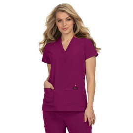 KOI Betsey Johnson B101 Freesia Top (Raspberry, XX-Small)