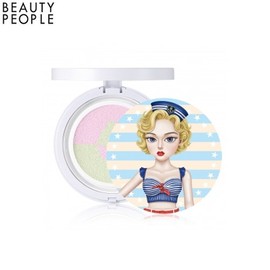 BEAUTY PEOPLE Chulbyeok Centella Asiatica Glacial Water Family Sun Cushion 25g, Case:Marine Girl