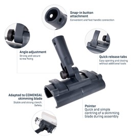 COMENSAL® Adaptor for Surface Spatula with Holder for Telescopic Handle Made in EU
