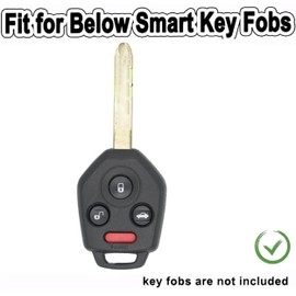 TAPAYICA for Subaru Key Fob Cover Fit for Subaru Crosstrek Forester Impreza Outback Tribeca WRX STI XV Ascent (Black-Gold)