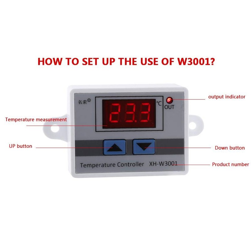 Temperature Controller Digital Thermostat with Waterproof Probe Thermostat Control Switch