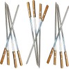 12 Pack Kebab Skewers BBQ Barbecue Skewers Stainless Steel Flat