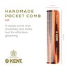 Kent FOT Tortoise Fine Tooth Handmade Pocket Comb for Men,