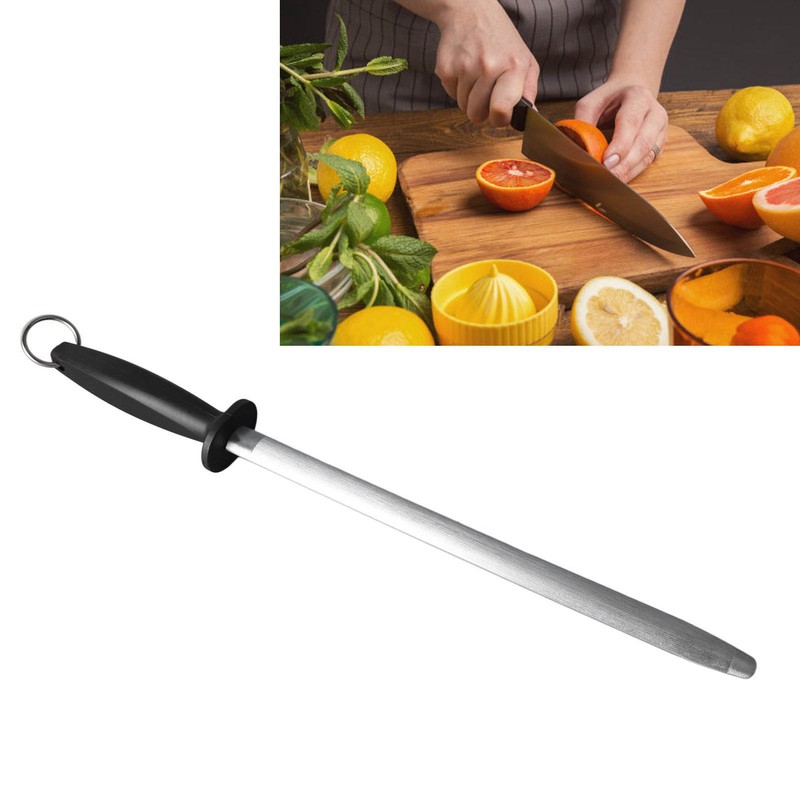 12in High Carbon Steel Hand Held Knife Sharpener Rod Professional