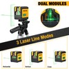 PREXISO Laser Level with Tripod, 100Ft Dual Modules Self Leveling