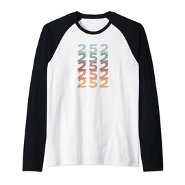 252 North Carolina USA Multi Color Area Code Raglan Baseball Tee