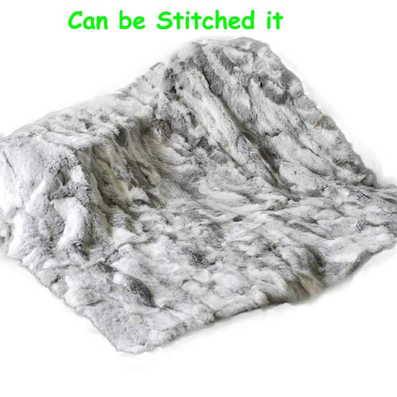 100% Real Rabbit Fur Blanket Rug Real Fur Blanket Carpet